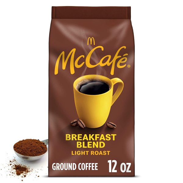 McCafe Breakfast Blend, Light Roast Ground Coffee, 12 oz
