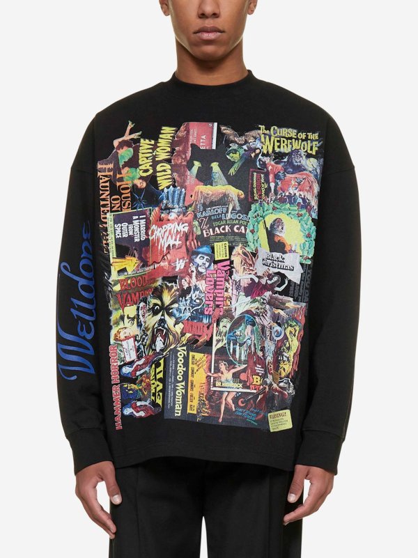 Horror Collage cotton sweatshirt