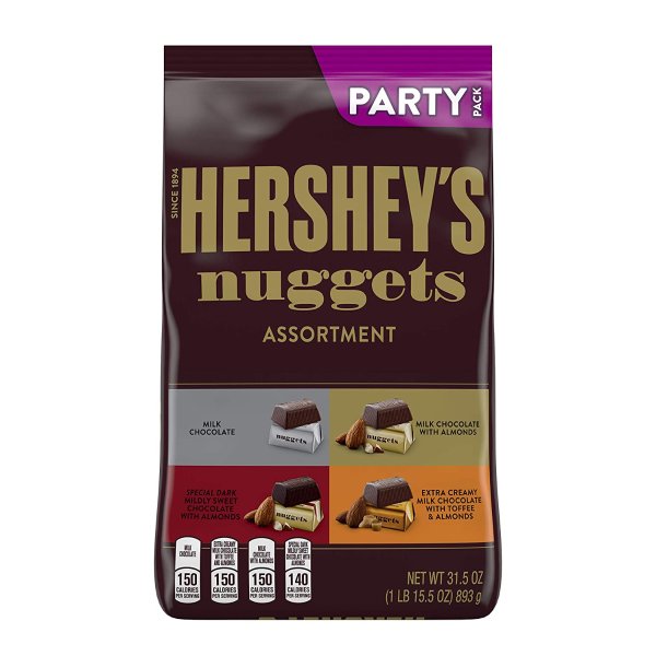 Hershey's Nuggets Halloween Candy, Assorted Chocolate, Bulk Party Bag, 31.5 Oz