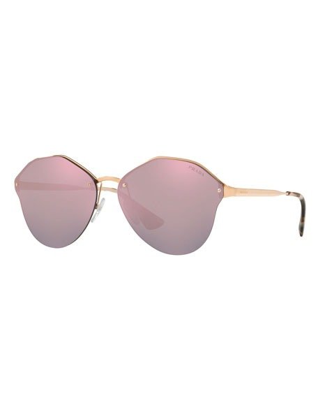 Rimless Square Mirrored Sunglasses