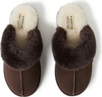 Sydney Water Resistant Genuine Shearling Scuff Slipper - Wide Width Available