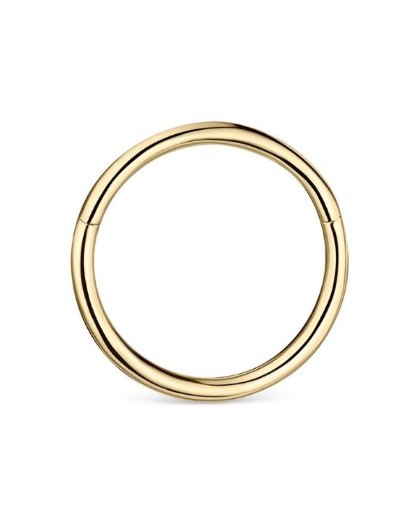 14K Yellow Gold Polished Extra Small Single Hoop Earring