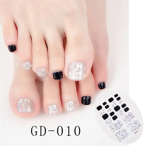 Toe Nail Stickers 3d Design Self Adhesive Manicure Decals High Quality Full Cover Decor Stickers Colorful Nail Polish Stickers For Toe Nail Art Women Girls Decorate Feet Toenail Wraps - Beauty & Personal Care - Temu