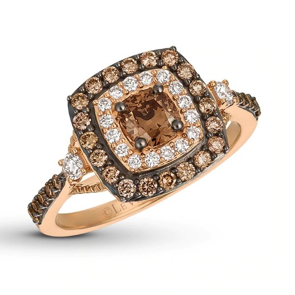 Le Vian Chocolate Diamonds 7/8 ct tw Ring 14K Strawberry Gold|Jared