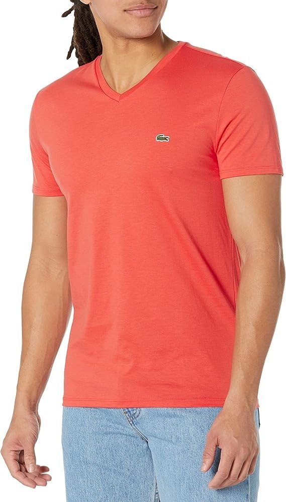 Men's Short Sleeve V-Neck Pima Cotton Jersey T-Shirt