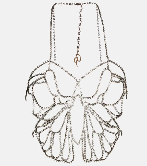 Butterfly embellished body chain