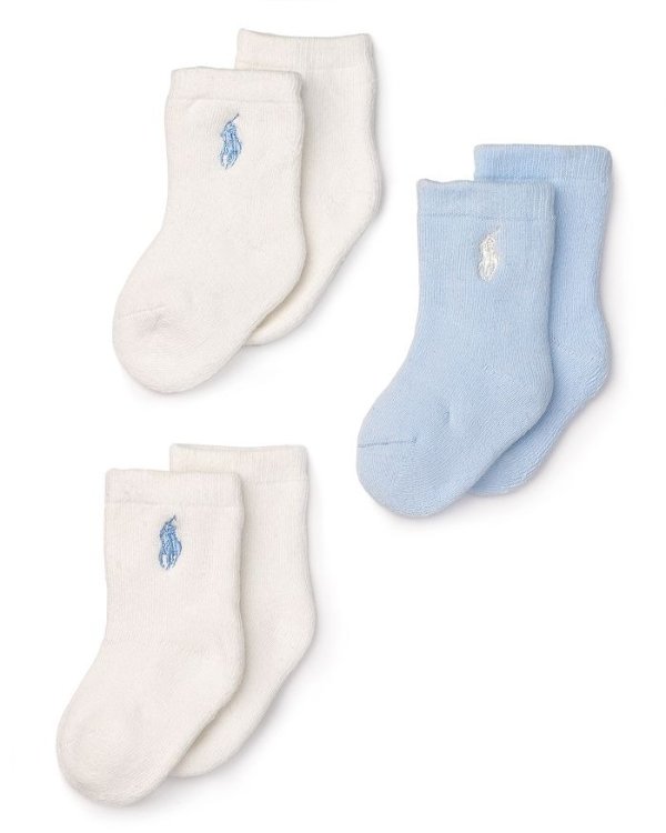 Boys' Layette Terry Socks, 3 Pack - Baby