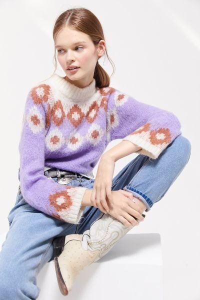 PASTICHE Intarsia Knit Sweater