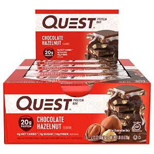 Quest Nutrition 蛋白能量棒 巧克力榛果口味 12条