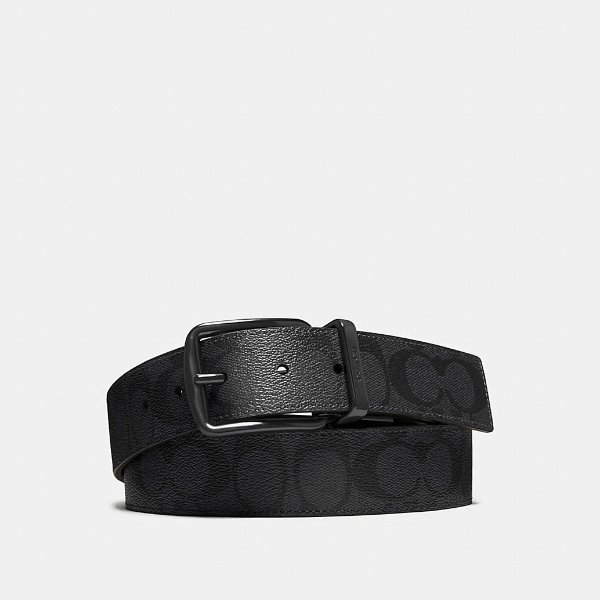 Wide Harness Cut-To-Size Reversible Belt in Signature Canvas