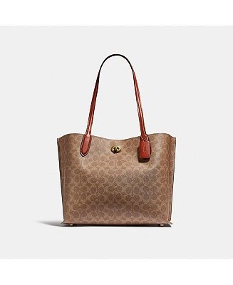 Coated Canvas Signature Willow Tote