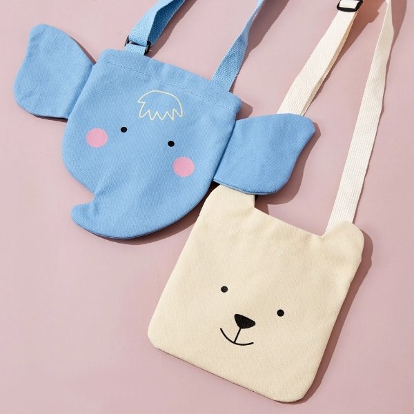 Cute Cartoon Animal Canvas Shoulder Bag for Girls