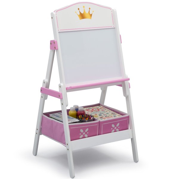 Princess Crown Wooden Activity Easel with Storage