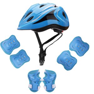 儿童头盔护膝护腕运动防护装备，自行车和轮滑适用 3色选