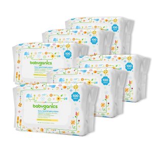 Babyganics Face, Hand & Baby Wipes, Fragrance Free, 600 Count
