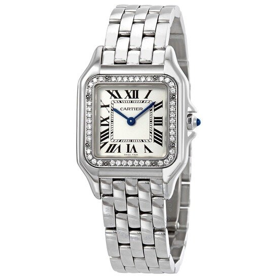 Panthere Meduim Diamond Silver Dial Ladies Watch W4PN0008