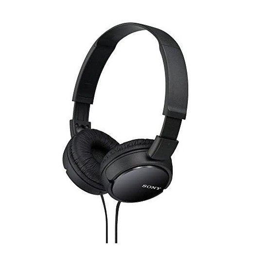 ZX Series Wired On-Ear Headphones, Black MDR-ZX110