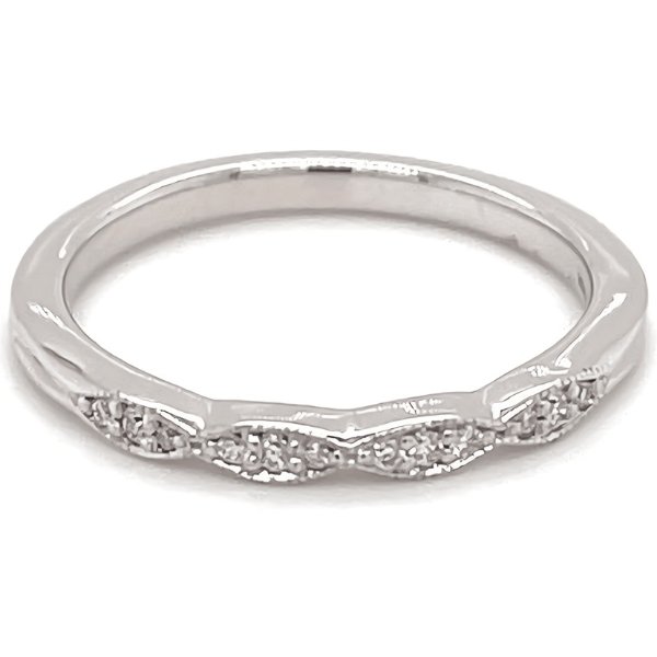 Vintage Diamond Accent Wedding RingSKU: 24717CR14WG14kt White Gold