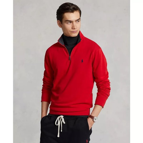 Men's Luxury Jersey Quarter-Zip Pullover