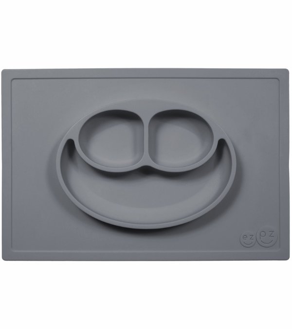 Happy Mat Placemat & Plate - Gray
