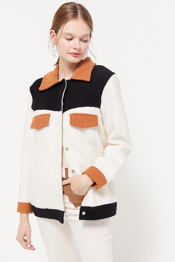PASTICHE Alaska Colorblock Wool Jacket