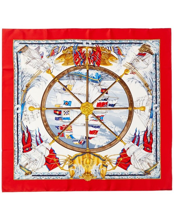 "Vive Le Vent," by Laurence Toutsy Bourthoumieux Silk Scarf