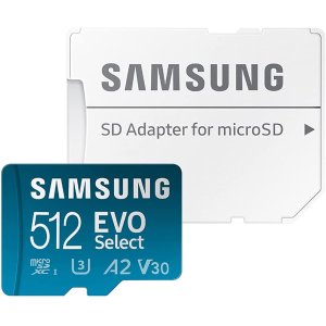 SAMSUNG EVO Select 512GB microSDXC + Adapter