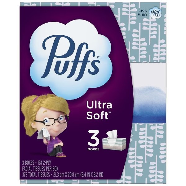 Ultra Soft Facial Tissues124.0ea x 3 pack