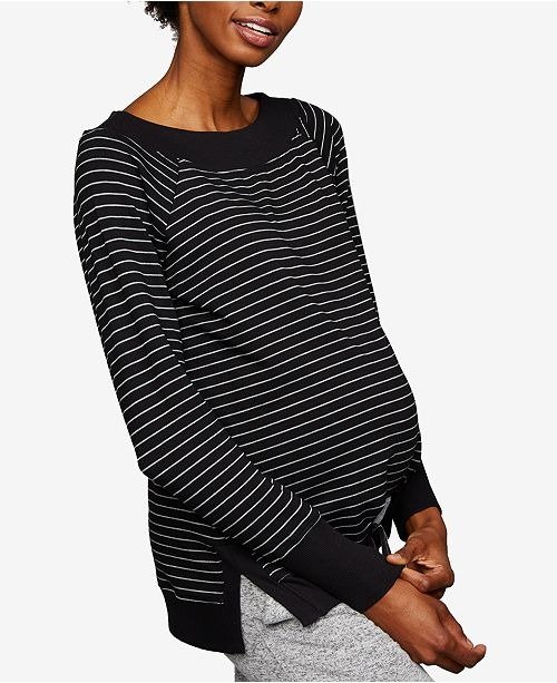 Maternity Striped Sweatshirt