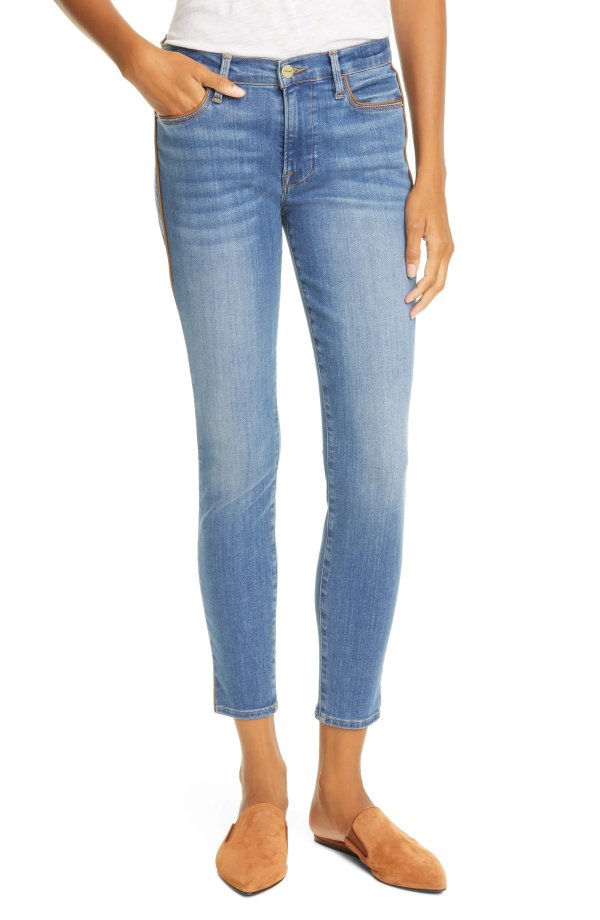 Le High Pipe Detail Skinny Jeans