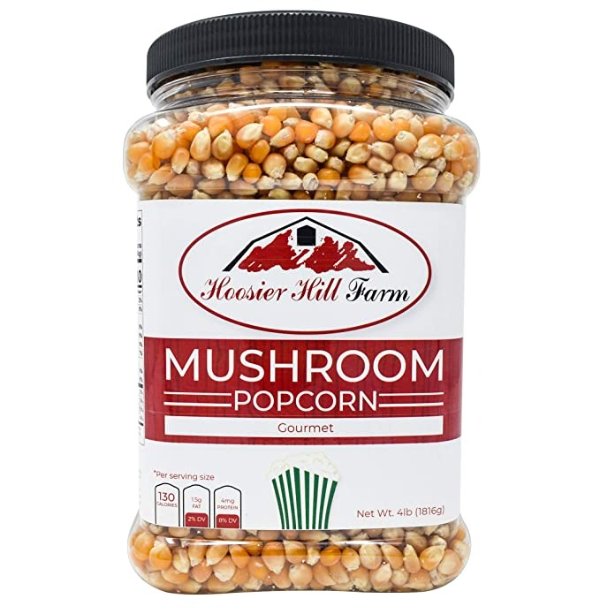 Hoosier Hill Farm Gourmet Mushroom NON-GMO Popcorn Lovers, Unflavored, 4 lb, 64 Oz