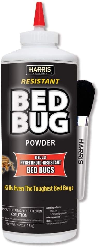 Bed Bug Killer Powder, 4oz with Application Brush