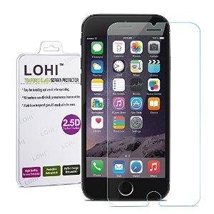LoHi(TM) Premium Anti-scratch Tempered Glass Screen Protector Transparent Film for Apple iPhone 6 4.7 Inch