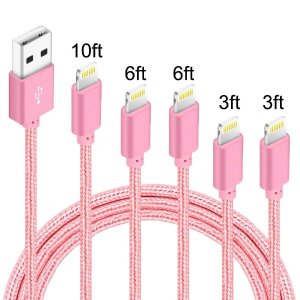 IIDSON 5Pack(3ft 3ft 6ft 6ft 10ft) iPhone Lightning Cable