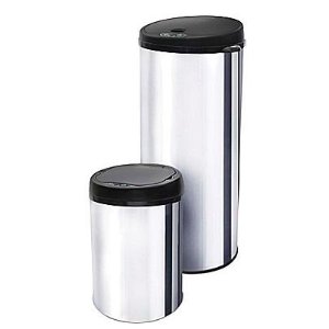 ModernHome Motion Activated Stainless Steel Trash Cans, Set of 2