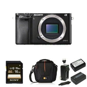 Sony Alpha a6000 Mirrorless Digital Camera Body only Deluxe Bundle