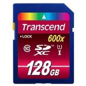 Transcend 128GB High Speed Class 10 UHS Flash Memory Card (TS128GSDXC10U1)