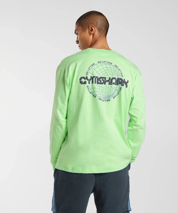 Gymshark Vibes Long Sleeve T-Shirt - Bright Mint