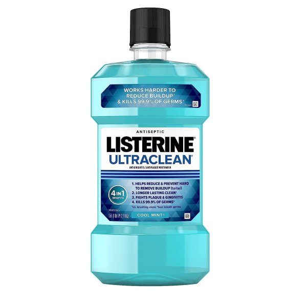 Listerine Ultraclean Oral Care Antiseptic Mouthwash 1.5 L