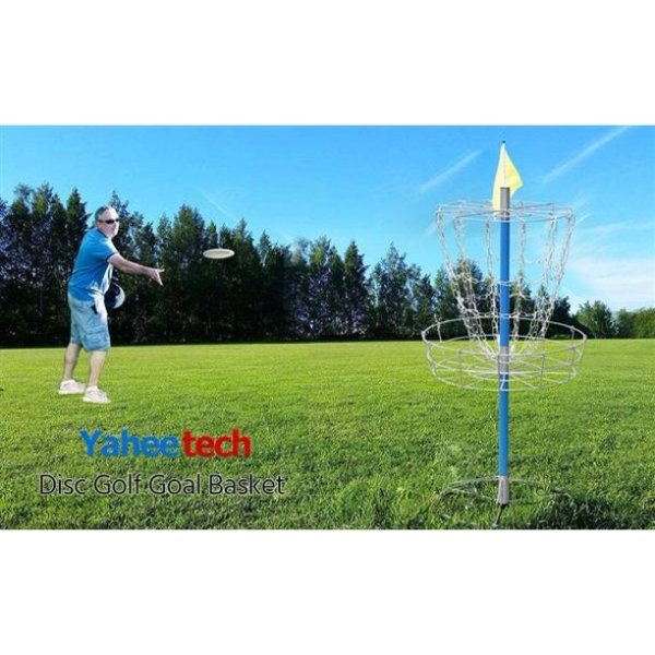 Portable Disc Golf Basket - Lightweight Double Chains Portable Practice Target Steel Hole Disc Golf Goals Catcher
