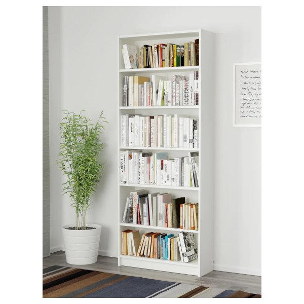 BILLY Bookcase, white31 1/2x11x79 1/2 "