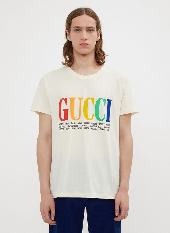 Logo City List T-Shirt in White | LN-CC
