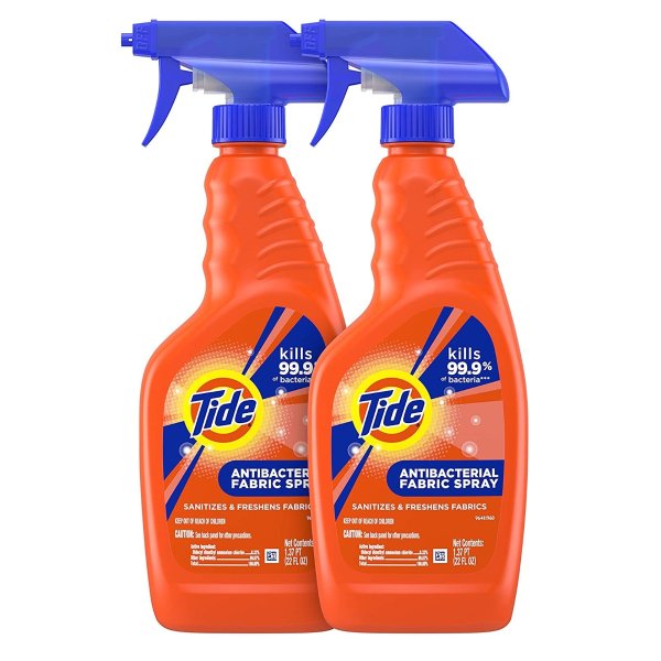 Tide Antibacterial Fabric Spray, 2 Count, 22 Fl Oz Each, 2 Count