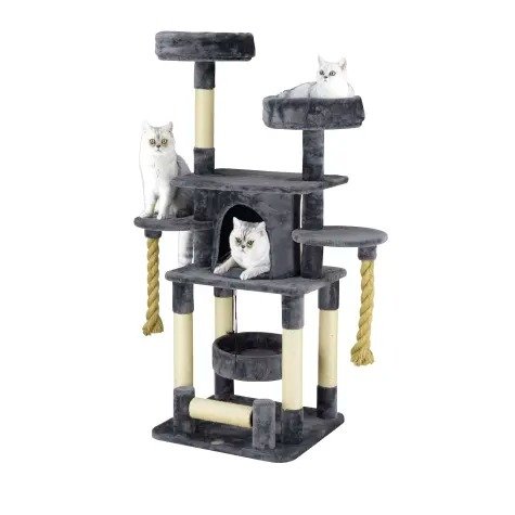 Grey 57.5" Cat Tree with Two Jungle Ropes | Petco