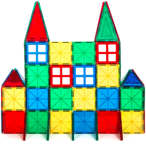 Best Choice Products 60-Piece Kids Magnetic Building Tiles Toy Set w/ Carrying Case