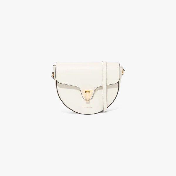 Beat Soft in Chalk - Women's Side Bag in Tumbled Leather | Coccinelle