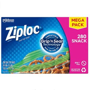 Ziploc Snack Bags 280 Count