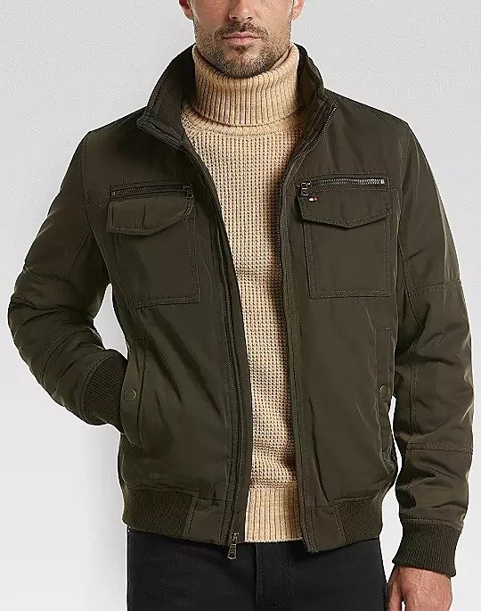 Green Classic Performance Modern Fit Bomber Jacket