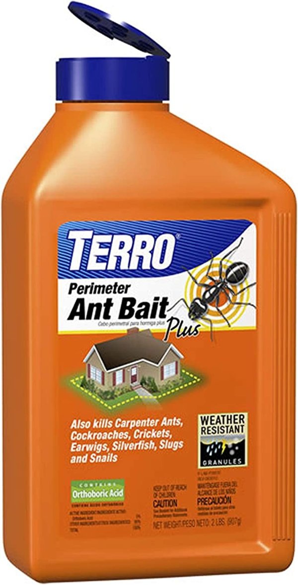T2600 Perimeter Ant Bait Plus - Outdoor Ant Bait and Killer - Attracts and Kills Ants, Carpenter Ants, Roaches, Crickets, Earwigs, Silverfish, Slugs and Snails - 2Lbs