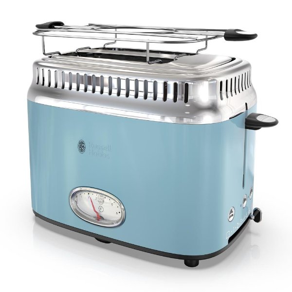 Retro Style 2-Slice Heavenly Blue and Stainless-Steel Toaster-TR9150BLR - The Home Depot